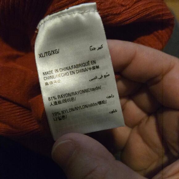 JM Collection Rust Orange Studded Sleeve Sweater Top XL - Picture 4 of 9